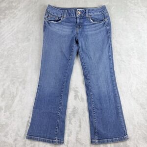 DKNY Jeans Petites Womens 8R Blue Denim Stretch Bootcut Medium Wash Streetwear
